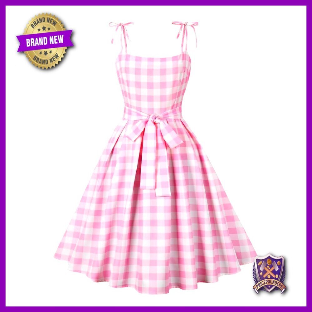 Vintage Retro Rockabilly Swing Dress Polka Dots Cocktail Dress with Belt